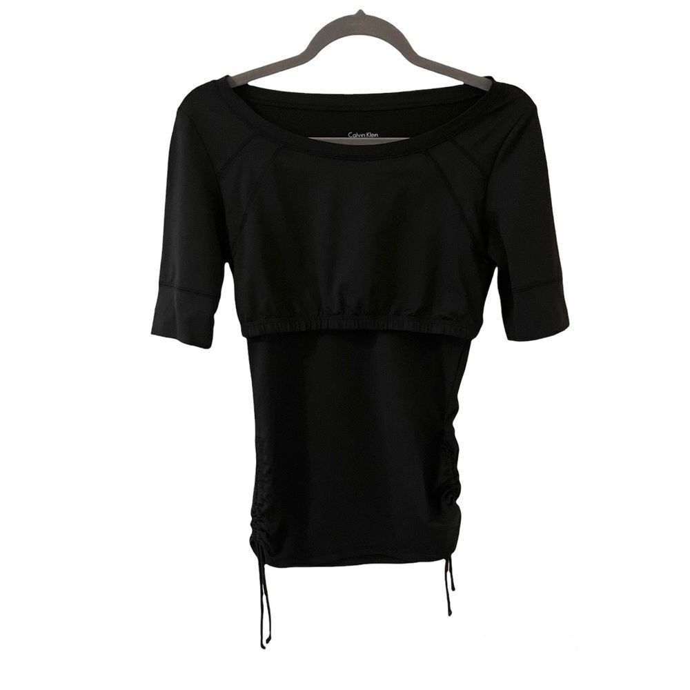 🔴 3/$18 Calvin Klein Performance Quick Dry Black Athletic Short Sleeve Shirt